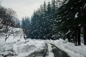 Автодорога Батуми - Ахалцихе после снегопада