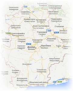 Карта Донбасса