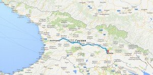 Дорога от аэропорта Копитнари до Тбилиси